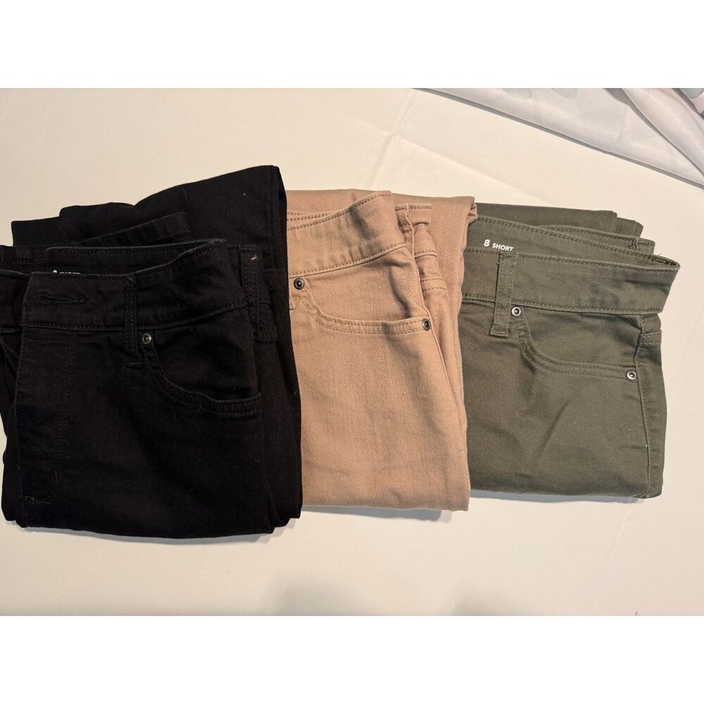 Lot of 3 St. John's Bay Straight Leg Jeans Size 8 Short - Perfect Condition